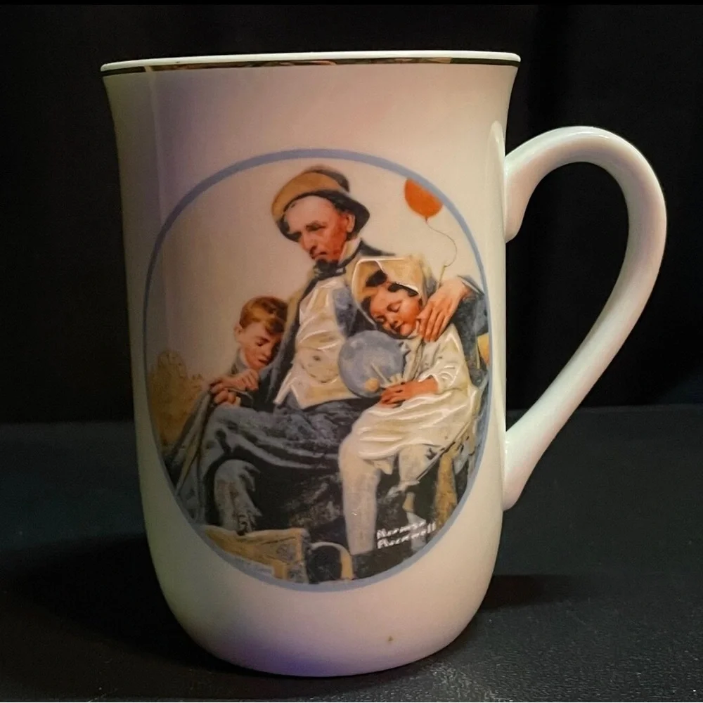 Norman Rockwell Coffee Mugs Set of 4